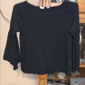 Black Ruffle Shirt